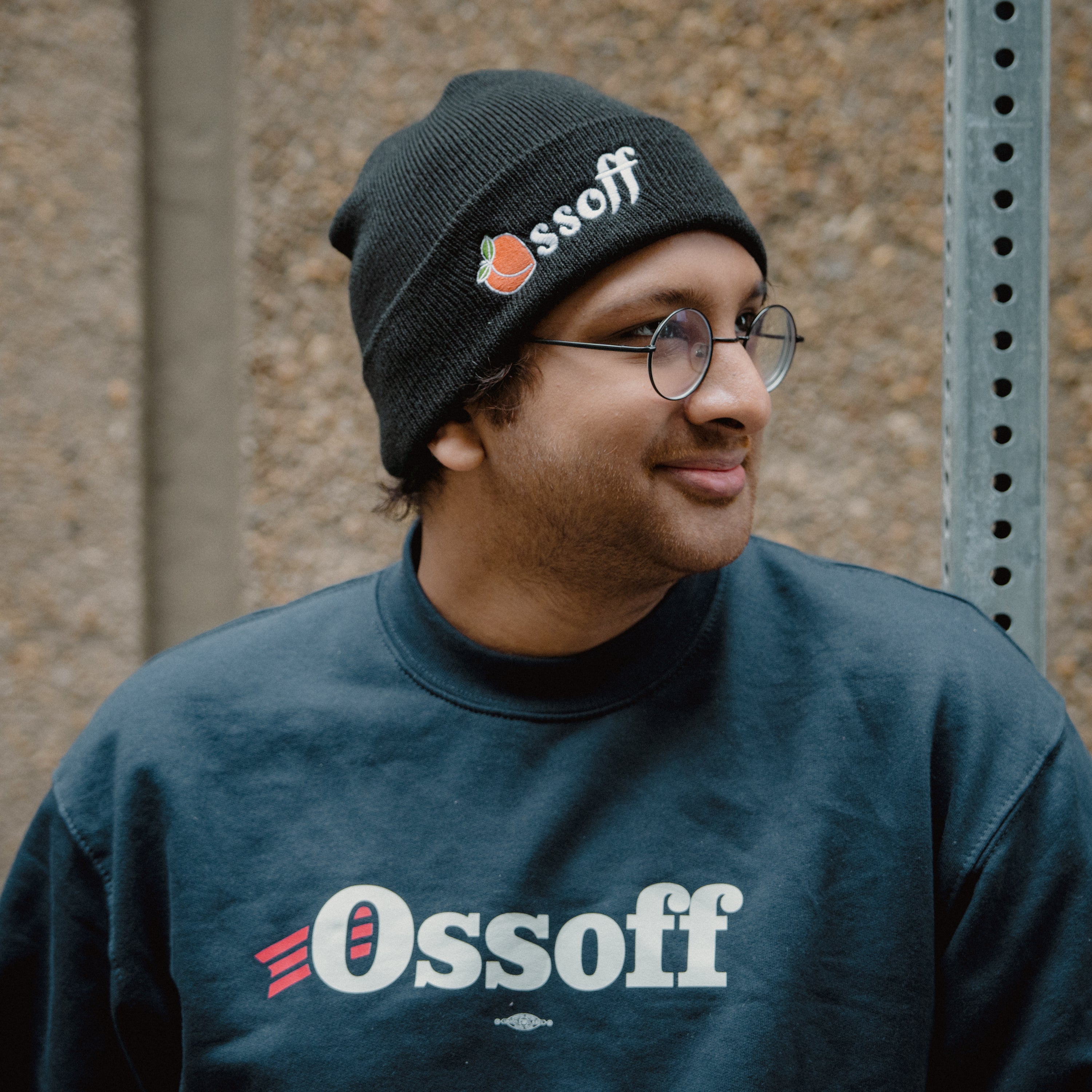 Ossoff Peach Embroidered Beanie – Ossoff for Senate Webstore