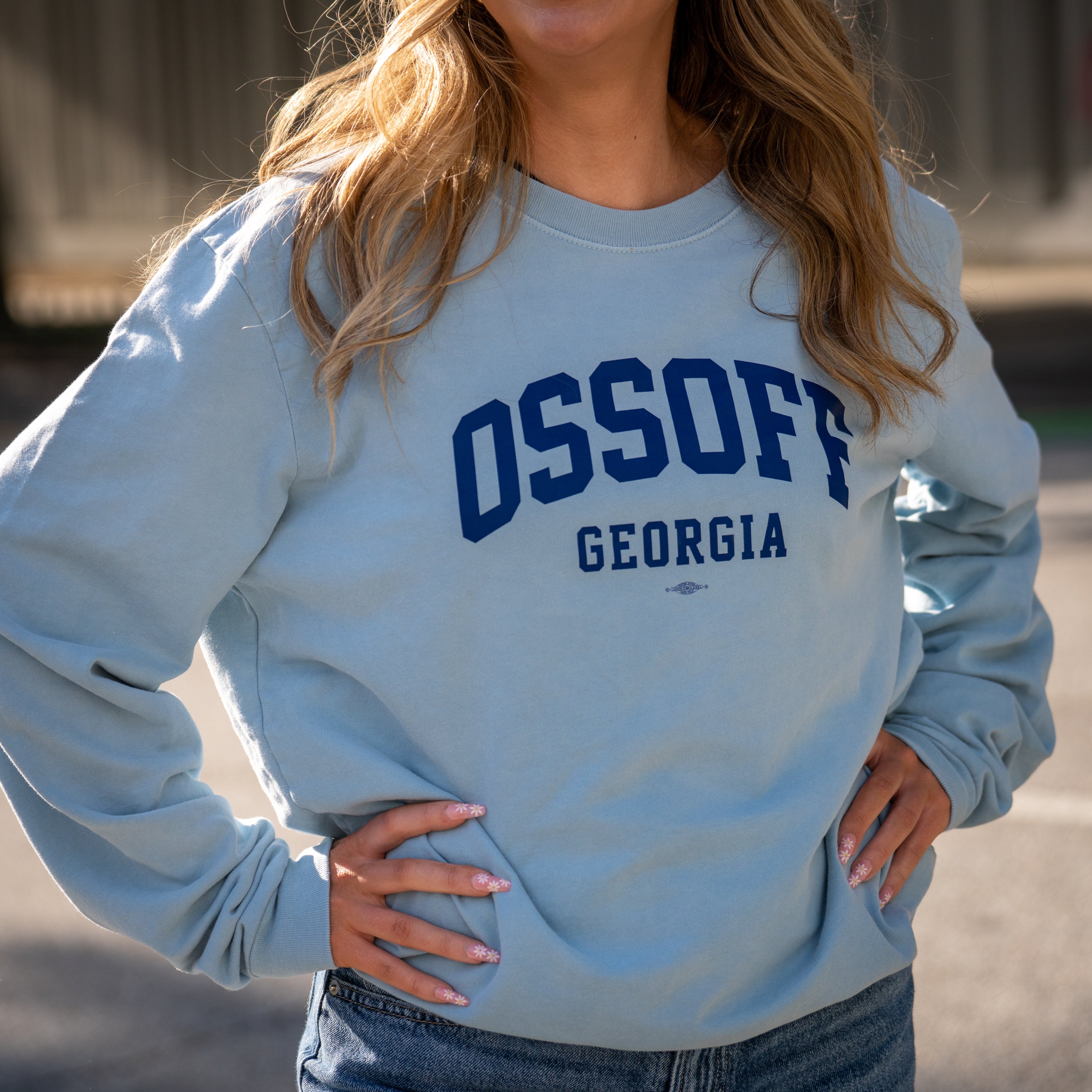 Collegiate Crewneck -  Coastal Georgia Blue