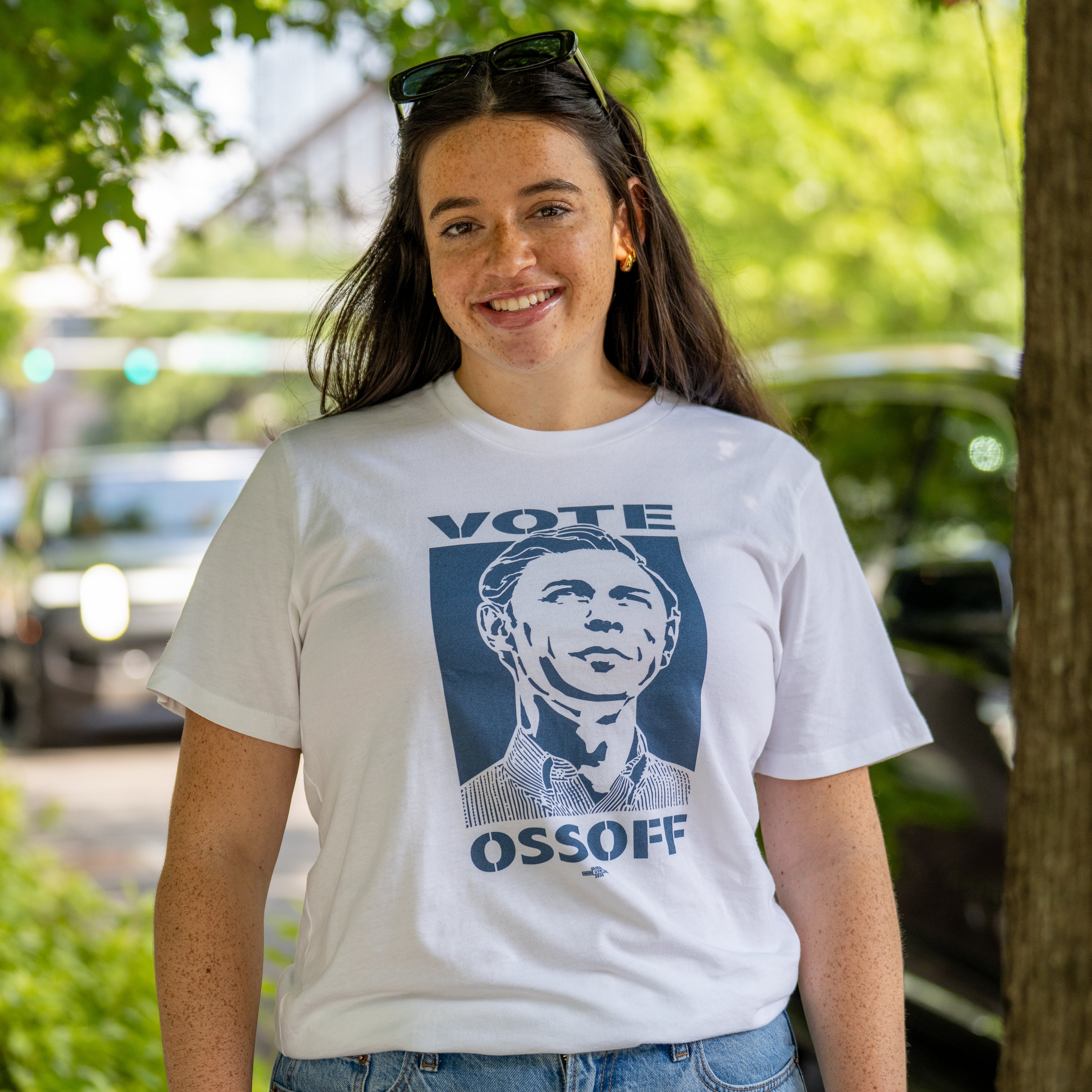 Vote Ruthless Navy Stencil Tee