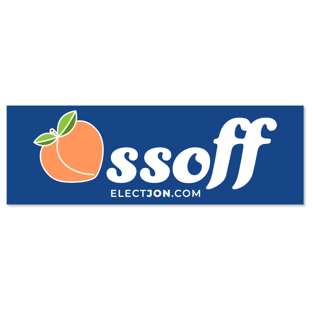 Ossoff for Senate Bumper Sticker (Peach)